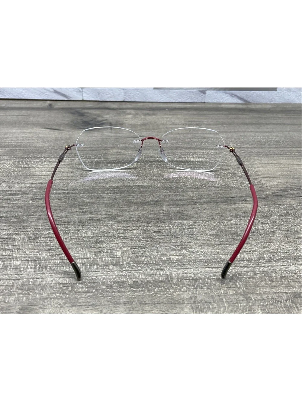 SILHOUETTE 5521 FC 3040 Red Women’s Rimless Titan Eyeglasses 53[]17-140 Frames